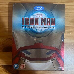 Marvel Iron Man Entire Series Box Set Movie Video Collection 1 2 3 Blu-ray Used